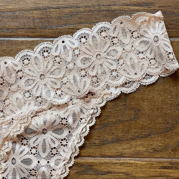 5/$25 NEW! Jenni Intimates cream lace thong panties PLUS SIZE OSFM (1X-3X) - Picture 12 of 13